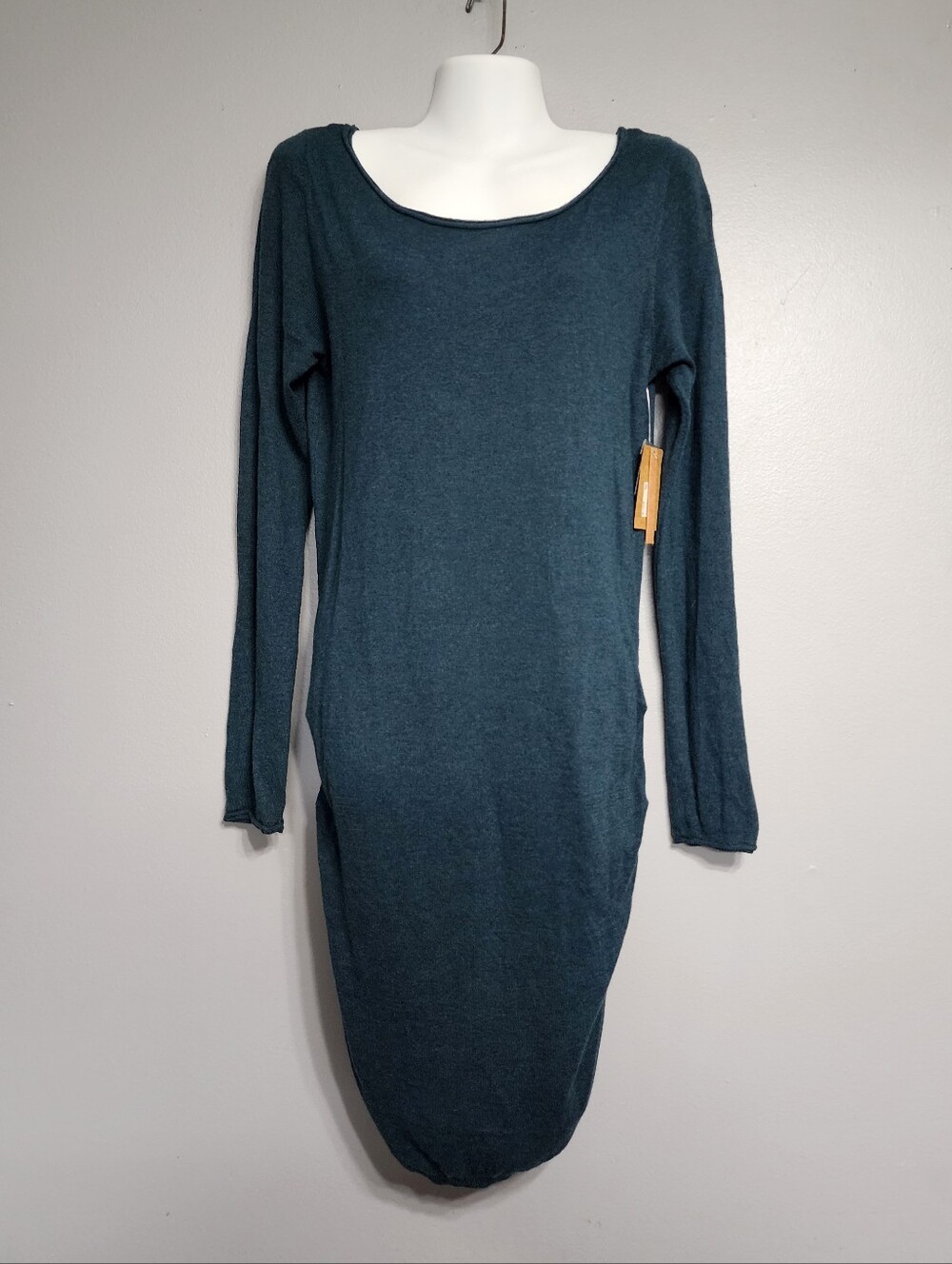 Rachel Roy Teal Long Sleeve Sweater Dress